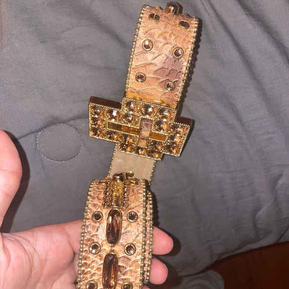 BB Simon gold snakeskin icy belt - Picture 6 of 6